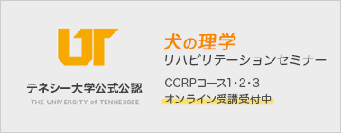 犬の理学リハビリテーションセミナー CCRP コース1・2・3 オンライン受講受付中