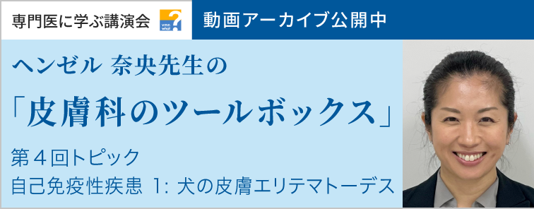 ヘンゼル奈央先生の「皮膚科のツールボックス」 第4回 動画アーカイブ公開