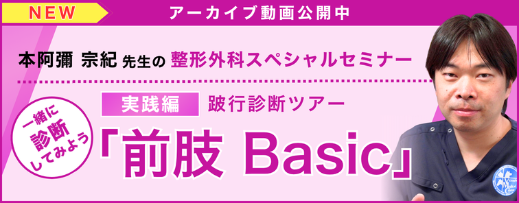 本阿彌 宗紀先生の整形外科スペシャルセミナー 動画アーカイブ公開