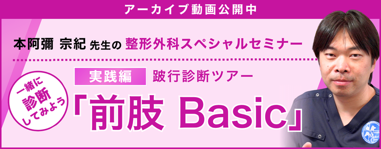 本阿彌 宗紀先生の整形外科スペシャルセミナー 動画アーカイブ公開