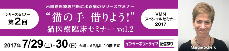 VMNスペシャルセミナー2017　猫医療（シリーズセミナー）獣医師向け　猫医療　臨床セミナー