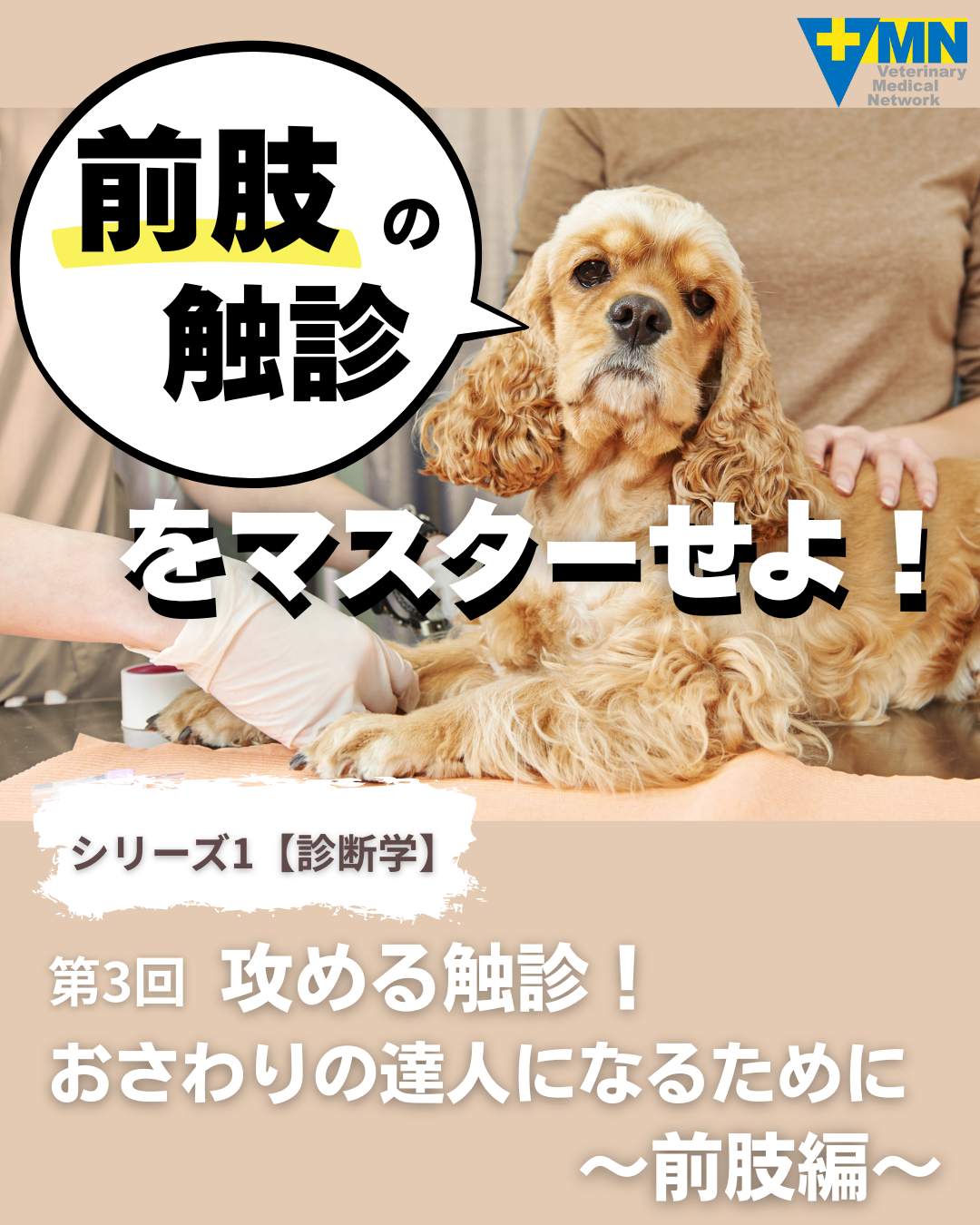 第3回 攻める触診！おさわりの達人になるために〜前肢編〜