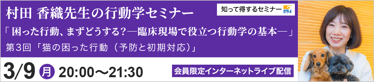 村田 香織先生の行動学セミナー 第3回 開催